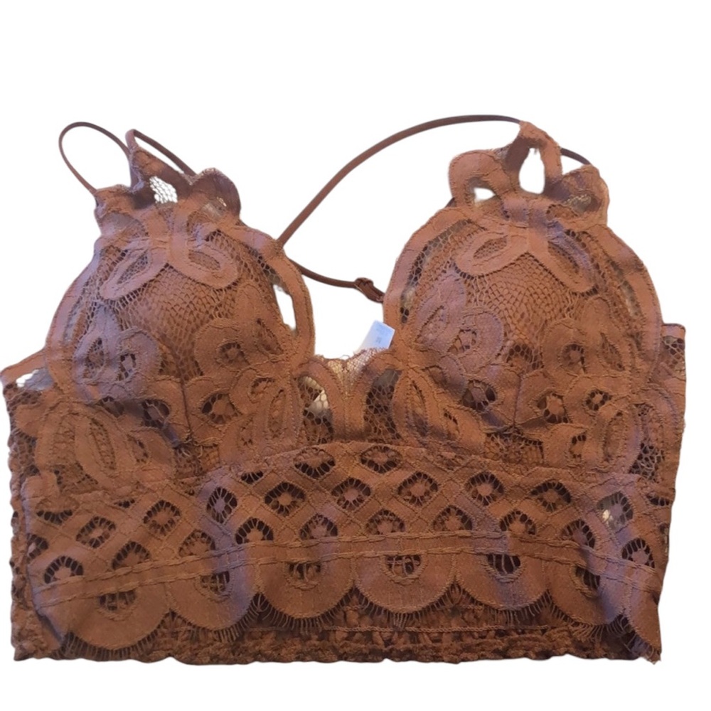 NWT ZENANA Crochet Lace Bralette Bra Crop Top Brami